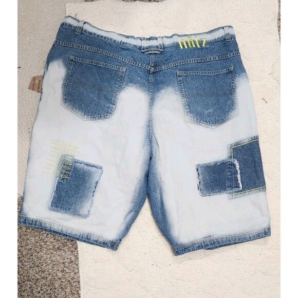 VTG Noiz Jeans Shorts Mens 48 Jorts Baggy Denim Y2K Grunge Skater Streetwear - Picture 4 of 5
